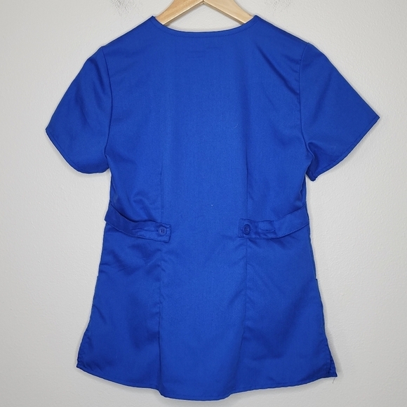 Barco Greys Anatomy Blue Mock Wrap Scrub Top Size XS - Picture 6 of 7